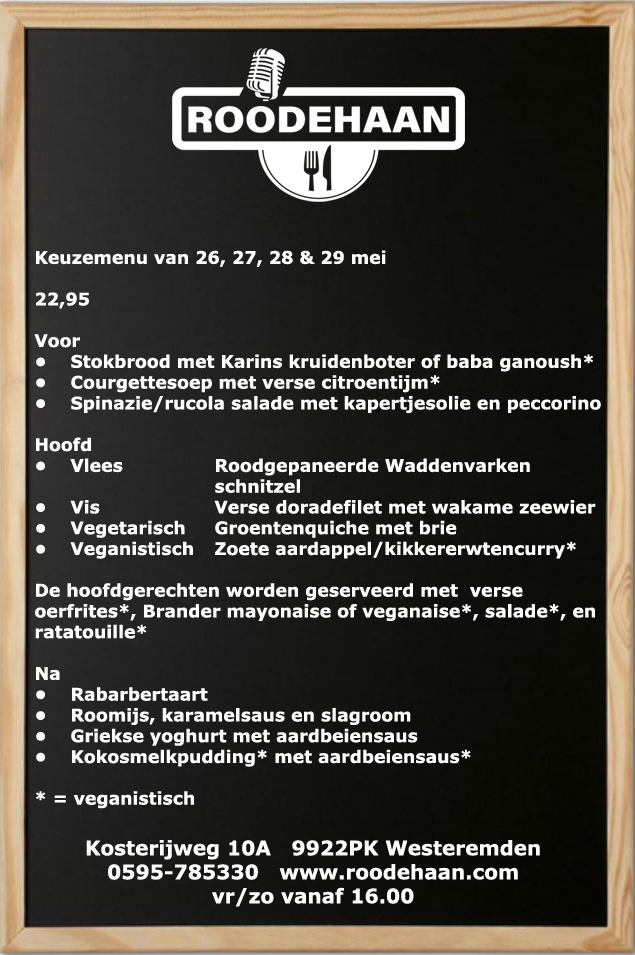 Welkom bij Roodehaan eten, drinken & livemuziek Roodehaan